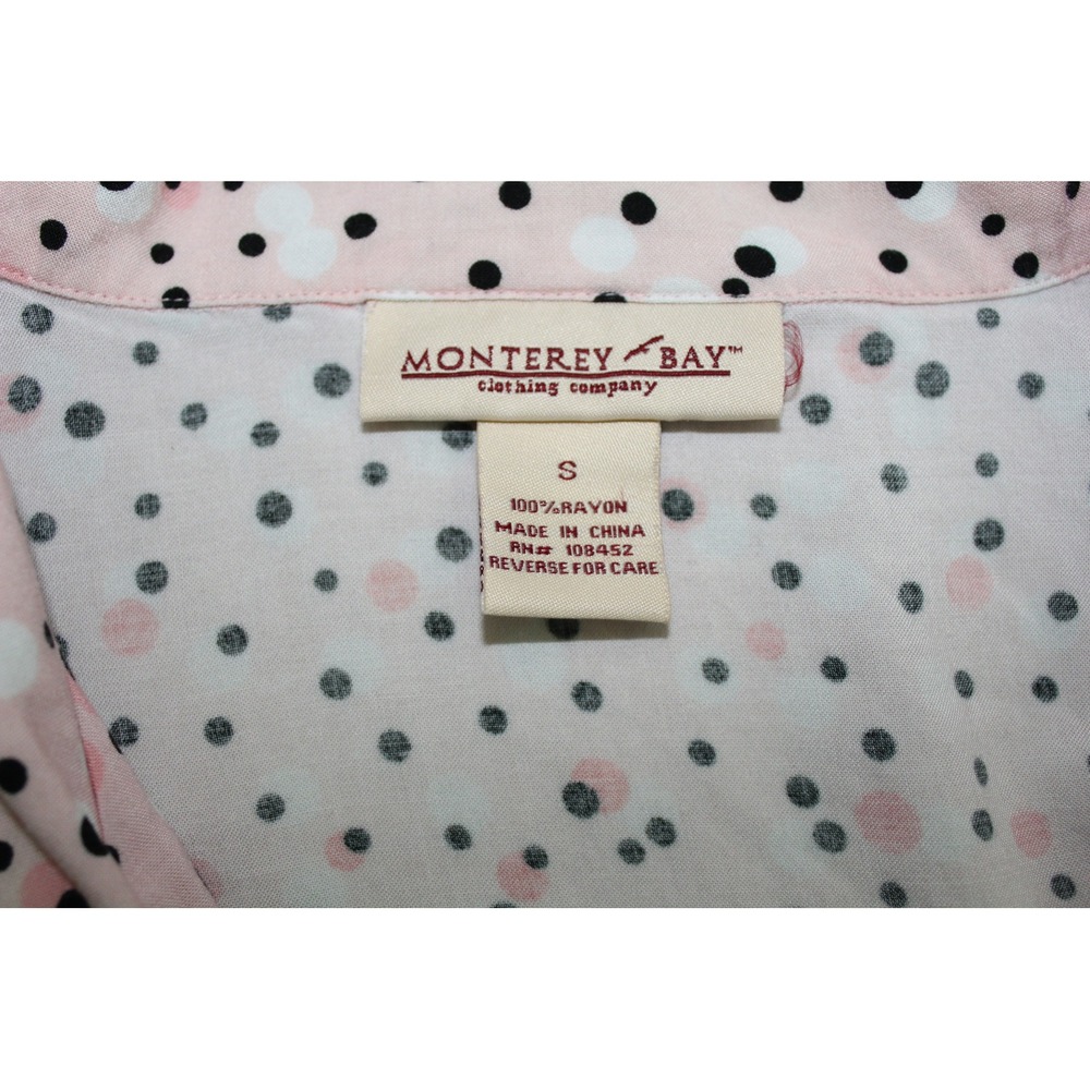 VTG Pink Polka Dot 2 Piece Set Button‎ Front Top & Maxi Skirt Women's Small - Picture 11 of 16